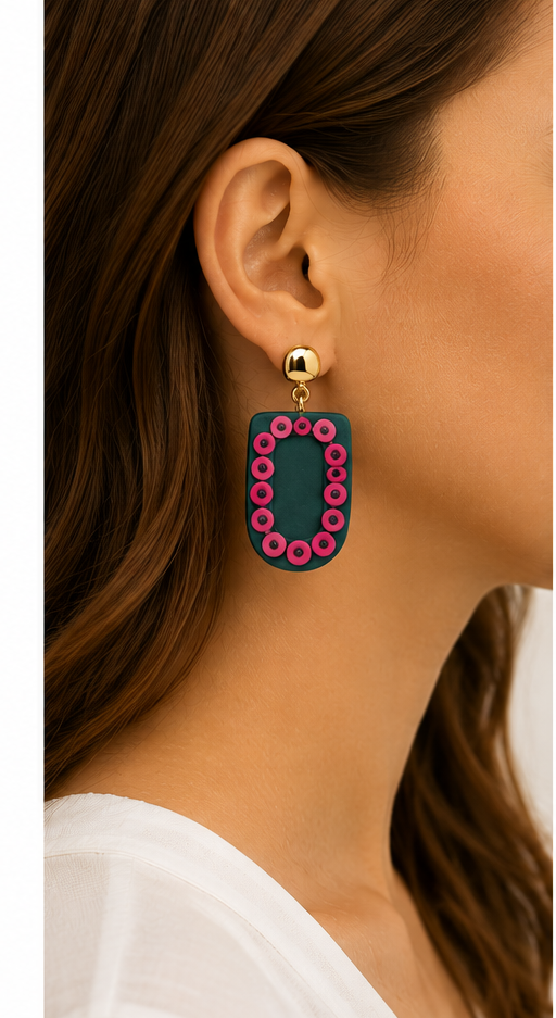 Floral Arch Dome Earrings