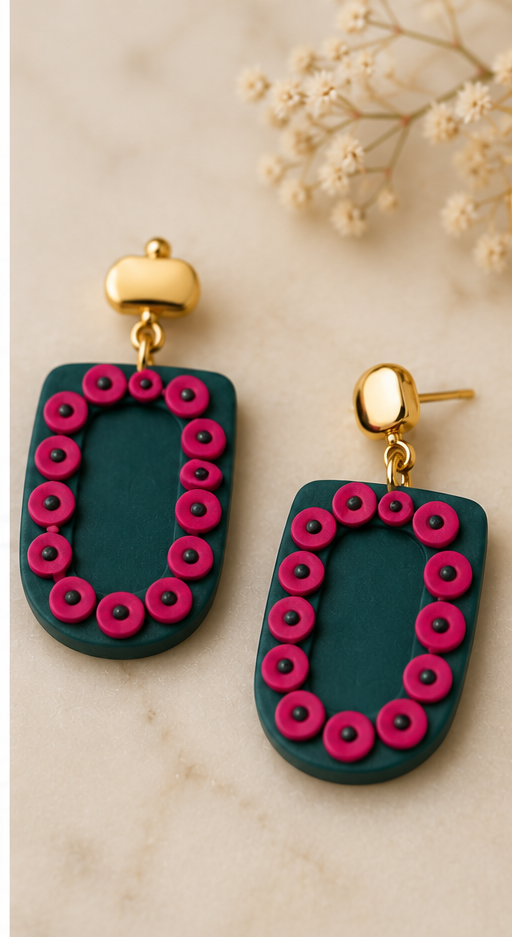 Floral Arch Dome Earrings