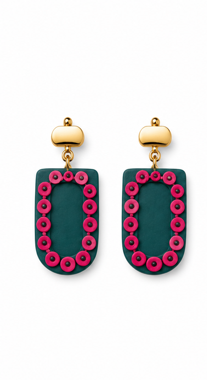 Floral Arch Dome Earrings